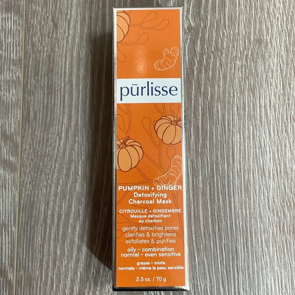 NEW Purlisse Pumpkin + Ginger Detoxifying Charcoal Mask 2.5 oz